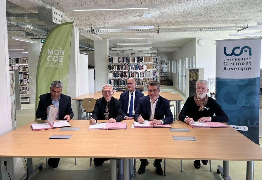 Signature de convention UCA x Montlu?on Communaut�� x BRGM x Biobasic Environnement